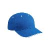 Otto Cap Brushed Bull Denim Sandwich Visor Low Profile Pro Style Caps Royal/White