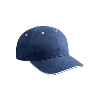 Otto Cap Brushed Bull Denim Sandwich Visor Low Profile Pro Style Caps Navy/White