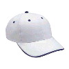Otto Cap Superior Brushed Cotton Twill Sandwich Visor Low Profile Pro Style Caps White/Navy
