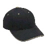 Otto Cap Superior Brushed Cotton Twill Sandwich Visor Low Profile Pro Style Caps Black/Khaki