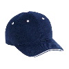 Otto Cap Superior Brushed Cotton Twill Sandwich Visor Low Profile Pro Style Caps Navy/White
