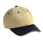 Superior Brushed Cotton Twill Sandwich Visor Low Profile Pro Style Two Tone Color Caps