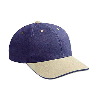 Otto Cap Superior Brushed Cotton Twill Sandwich Visor Low Profile Pro Style Two Tone Color Caps Khaki/Navy/Navy