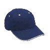 Otto Cap Brushed Cotton Twill Sandwich Visor Low Profile Pro Style Caps Navy/White