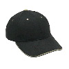 Otto Cap Brushed Cotton Twill Sandwich Visor Low Profile Pro Style Caps Black/Khaki