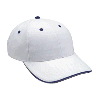 Otto Cap Brushed Cotton Twill Sandwich Visor Low Profile Pro Style Caps White/Navy