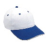 Otto Cap Brushed Cotton Twill Sandwich Visor Low Profile Pro Style Two Tone Color Caps Royal/White/White