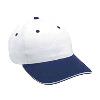 Otto Cap Brushed Cotton Twill Sandwich Visor Low Profile Pro Style Two Tone Color Caps Navy/White/White