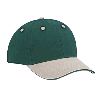 Otto Cap Brushed Cotton Twill Sandwich Visor Low Profile Pro Style Two Tone Color Caps Khaki/Dark Green/Dark Green