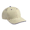 Otto Cap Brushed Cotton Twill Sandwich Visor Low Profile Pro Style Caps Khaki/Navy