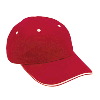 Otto Cap Brushed Cotton Twill Sandwich Visor Low Profile Pro Style Caps Red/White