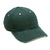 Otto Cap Brushed Cotton Twill Sandwich Visor Low Profile Pro Style Caps Dark Green/Khaki