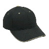 Otto Cap Brushed Cotton Twill Sandwich Visor Low Profile Pro Style Caps Black/Khaki