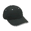 Otto Cap Brushed Cotton Twill Sandwich Visor Low Profile Pro Style Caps Black/White
