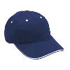 Otto Cap Brushed Cotton Twill Sandwich Visor Low Profile Pro Style Caps Navy/White
