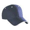 Otto Cap Brushed Cotton Canvas Sandwich Visor Low Profile Pro Style Caps Navy/White