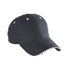Otto Cap Brushed Cotton Canvas Sandwich Visor Low Profile Pro Style Caps Black/White