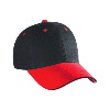 Otto Cap Brushed Cotton Cotton Canvas Sandwich Visor Low Profile Pro Style Two Tone Color Caps Red/Black/Black