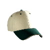 Otto Cap Brushed Cotton Cotton Canvas Sandwich Visor Low Profile Pro Style Two Tone Color Caps Dark Green/Khaki/Khaki
