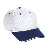 Otto Cap Polyester Pro Mesh Sandwich Visor Low Profile Pro Style Two Tone Color Caps Navy/White/White