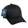 Otto Cap Polyester Q-Max Cool Mesh Sandwich Visor Low Profile Pro Style Caps Black/Red