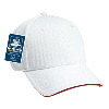Otto Cap Polyester Q-Max Cool Mesh Sandwich Visor Low Profile Pro Style Caps White/Red