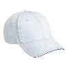Otto Cap Superior Cotton Twill Sandwich Visor Low Profile Pro Style Caps White/Navy