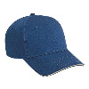 Otto Cap Superior Cotton Twill Sandwich Visor Low Profile Pro Style Caps Navy/Khaki