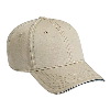 Otto Cap Superior Cotton Twill Sandwich Visor Low Profile Pro Style Caps Khaki/Navy