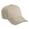 Otto Cap Superior Cotton Twill Sandwich Visor Low Profile Pro Style Caps Khaki/Black