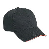 Otto Cap Superior Cotton Twill Sandwich Visor Low Profile Pro Style Caps Black/Red