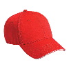 Otto Cap Superior Cotton Twill Sandwich Visor Low Profile Pro Style Caps Red/White