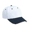 Otto Cap Polyester Microfiber Sandwich Visor Low Profile Pro Style Two Tone Color Caps Black/White/White