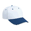 Otto Cap Polyester Microfiber Sandwich Visor Low Profile Pro Style Two Tone Color Caps Navy/White/White