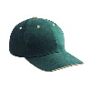 Otto Cap Cotton Twill Sandwich Visor Low Profile Pro Style Caps Dark Green/Khaki