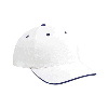 Otto Cap Cotton Twill Sandwich Visor Low Profile Pro Style Caps White/Navy