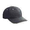 Otto Cap Cotton Twill Sandwich Visor Low Profile Pro Style Caps Black/Khaki