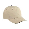 Otto Cap Cotton Twill Sandwich Visor Low Profile Pro Style Caps Khaki/Black