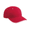 Otto Cap Cotton Twill Sandwich Visor Low Profile Pro Style Caps Red/White