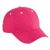 Otto Cap Cotton Twill Sandwich Visor Low Profile Pro Style Caps Hot Pink/White