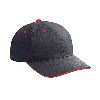 Otto Cap Cotton Twill Sandwich Visor Low Profile Pro Style Caps Black/Red