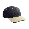 Otto Cap Cotton Twill Sandwich Visor Low Profile Pro Style Two Tone Color Caps Khaki/Black/Black