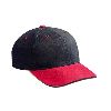 Otto Cap Cotton Twill Sandwich Visor Low Profile Pro Style Two Tone Color Caps Red/Black/Black