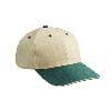 Otto Cap Cotton Twill Sandwich Visor Low Profile Pro Style Two Tone Color Caps Dark Green/Khaki/Khaki