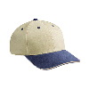 Otto Cap Cotton Twill Sandwich Visor Low Profile Pro Style Two Tone Color Caps Navy/Khaki/Khaki