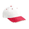 Otto Cap Cotton Twill Sandwich Visor Low Profile Pro Style Two Tone Color Caps Red/White/White
