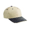 Otto Cap Cotton Twill Sandwich Visor Low Profile Pro Style Two Tone Color Caps Black/Khaki/Khaki