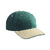 Otto Cap Cotton Twill Sandwich Visor Low Profile Pro Style Two Tone Color Caps Khaki/Dark Green/Dark Green