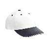 Otto Cap Cotton Twill Sandwich Visor Low Profile Pro Style Two Tone Color Caps Black/White/White