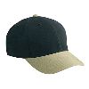 Otto Cap Wool Blend Low Profile Pro Style Two Tone Color Caps Khaki/Black